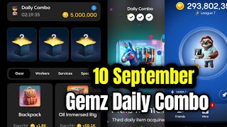 Gemz Daily Combo 10 September  Gemz Daily Code 10 September  Daily Combo Today [upl. by Jamima]