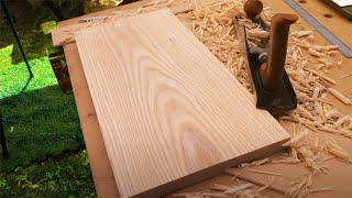 Dimensioning Wood BY HAND in a GARDEN WORKSHOP [upl. by Trahern]