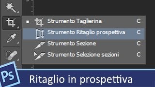 Video corso di Photoshop  lezione 34  Ritaglio in prospettiva [upl. by Reinnej]