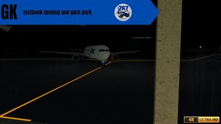 textbook landing and gate park in a Boeing 7672 I Grindavik International I PTFS [upl. by Aehsel]