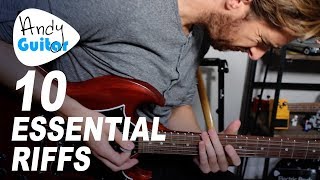 10 ESSENTIAL Minor Pentatonic RIFFS  Position 1 and BEYOND [upl. by Eleda]