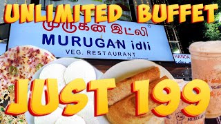 murugan idli unlimited buffet at tnagar murugan idli buffet mogappairbest veg buffet dinner lunch [upl. by Averil593]