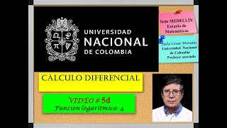 5D Ecuación exponencial y logarítmic4Julio Morales Universidad Nacional de ColombiaSede Medellín [upl. by Whalen]