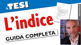 LINDICE della Tesi inserirlo e gestirlo con Word GUIDA COMPLETA [upl. by Cailean312]