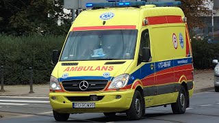 3x Alarmowo PO 9CW99  Ambulans MB Sprinter II  transport medyczny Medways Poznań [upl. by Marena]