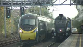 Sir Nigel Gresley Passing through Atherstone towards Crewe 23rd October 2024 [upl. by Lohman974]