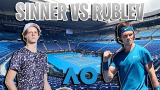 Jannik Sinner vs Andrey Rublev Australian Open Quarterfinals [upl. by Adnima418]