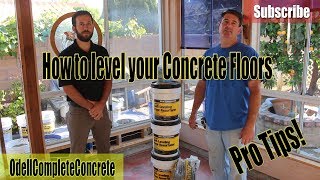 DIY How to Self Level your Concrete Floors [upl. by Gran]