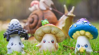 I Sculpted Mushroom Friends To Boost Serotonin l Polymer Clay Art [upl. by Thadeus583]