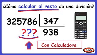 Hallar el resto sin efectuar la división Calcular resto con calculadora [upl. by Aniat]