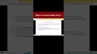 What is an immutable class in core Java Interview Questions and Answers  Code Decode shorts [upl. by Hilary]