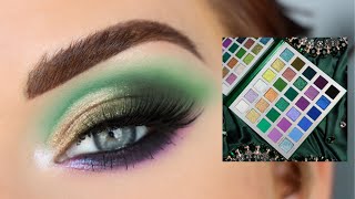 Mikayla x Glamlite Paht 2 Palette  Purple Green amp Gold Eyeshadow Tutorial [upl. by Acilef]