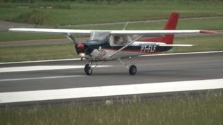 Cessna 152  Pouso no aeroporto do Bacacheri FullHD  SBBI [upl. by Aitsirk]