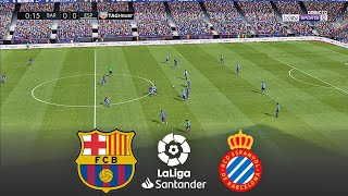 BARCELONA vs ESPANYOL  La Liga 20222023  31 December 2022  PES Realistic Gameplay [upl. by Karlotta575]