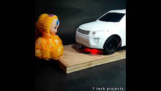 car modification  human detect head light flash  motion sensor project for school students [upl. by Eahsel]