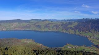 4K Autumn Lake Ägerisee Zug SWITZERLAND アルプス山脈 [upl. by Anilad]