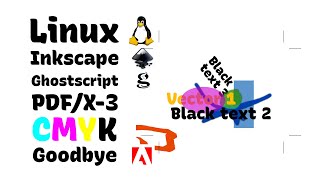 Linux Inkscape Ghostscript PDFX3 CMYK and Goodbye Adobe [upl. by Gaylor]