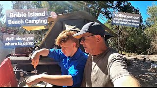 Bribie Island Beach  Camping Camper trailer that survived Cape York  Part 1  Prado150 [upl. by Darnell]