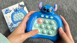 Stitch Pop It Game Unboxing And Review 2024  Super Satisfying Electric Game Console Fidget Toy [upl. by Schreibe831]