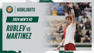 Rublev vs Martinez Round 2 Highlights  RolandGarros 2024 [upl. by Armmat]