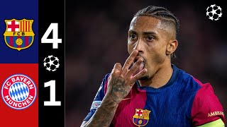 Barcelona vs Bayern Munich  Champions League Clash ⚽️🔥 raphinha hatrick 😮‍💨🔥🔥🔥 123⚽️ 41 [upl. by Phina]