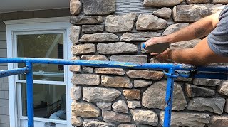 How To Stone Veneer A Wall [upl. by Deys]