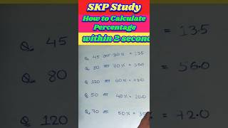 How to Calculate✍️ Percentage within 2 second 😎💯 shorts shorts feed [upl. by Ensoll598]