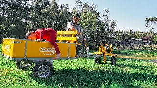 Carretinha e IMPLEMENTOS para MOTOCULTIVADOR│Projeto Ferramentas Tratorito [upl. by Nolla41]