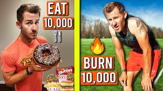 I Tried To EAT and BURN 10000 Calories in 24 HOURS [upl. by Kluge]