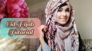 Eid Special Hijab Tutorial  Noshin Nower ❤ [upl. by Mihsah]