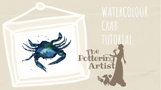 Easy Watercolor Tutorial Painting for Beginners Painting a Crab  Step by Step Watercolor Tutorial [upl. by Nena]