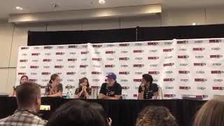 Melanie Scrofano And Tim Rozon talking about Dominique PC training for the cheerleading scene [upl. by Smailliw]