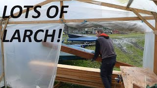 The larch boat planking arrives  Ep7  Building a wooden dinghy [upl. by Nnahteb]