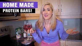 HOMEMADE PROTEIN BAR Recipe  35 GRAMS Protein Per Bar [upl. by Sirovart240]