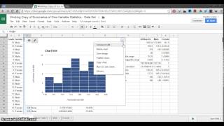 Summarizing one variable statistics with graphs in Google Sheets [upl. by Artemas]