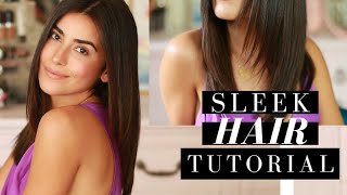 Sleek Straight Hair Tutorial  Whats My Secret [upl. by Epul]