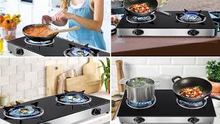 🔥 Propane Gas Cooktop 2 Burners Review  Portable Gas Stove for RVs Apartments amp Outdoor Cooking [upl. by Anawd]