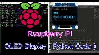 Raspberry Pi connect OLED I2C Display  Python Code [upl. by Mimi]