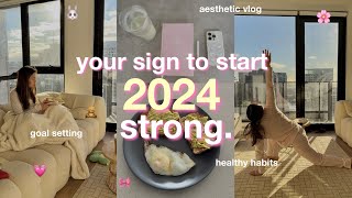 how to set goals youll actually stick to 🌸 GET MOTIVATED aesthetic vlog amp healthy habits [upl. by Leizo]