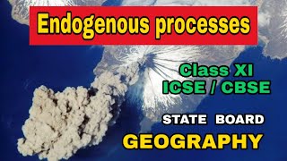 Endogenous process ICSE CBSEGEOGRAPHYClassXI [upl. by Cyprio]