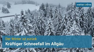 Der Winter ist zurückl  Starker Schneefall am Alpenrand [upl. by Bove]