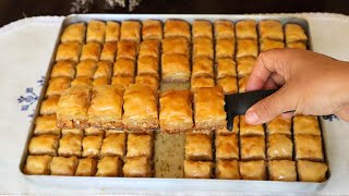 BAKLAVA TARİFİ  KOLAY BASİT PRATİK EVDE GERÇEK BAKLAVA NASIL YAPILIR🥰SADECE SU VE YUMURTA BAKLAVA [upl. by Ryhpez]