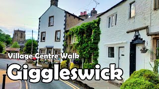 Giggleswick North Yorkshire【4K】 Village Centre Walk 2021 [upl. by Ylrebme]