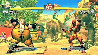 Rufus vs Dhalsim Hardest AI  Ultra Street Fighter IV [upl. by Yeblehs]