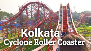 Cyclone Roller Coaster  Nicco Park Roller Coaster in 4K  Kolkata City Tour [upl. by Zusman]