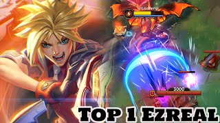 Wild Rift Ezreal  Top 1 Ezreal Gameplay Rank Challenger [upl. by Atthia]