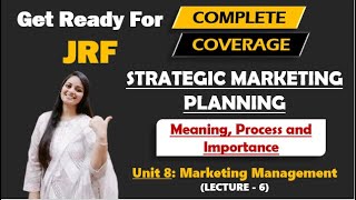 Strategic marketing planning in marketing management Marketing management NTAUGC NET Commerce [upl. by Eedyak]