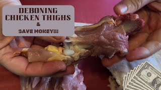 Deboning Chicken Thighs to SAVE Money Plus Multiple Ways to use the ENTIRE Thigh [upl. by Mandych]