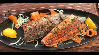 Pan Fry Trout Fillets  crispy without flour  Christine Cushing [upl. by Nellak]