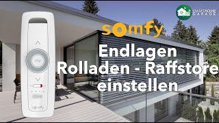 Somfy  obere und untere Endlagen deiner Rolladen  Jalousie  Raffstore einstellen  Situo 5 Var [upl. by Dode]